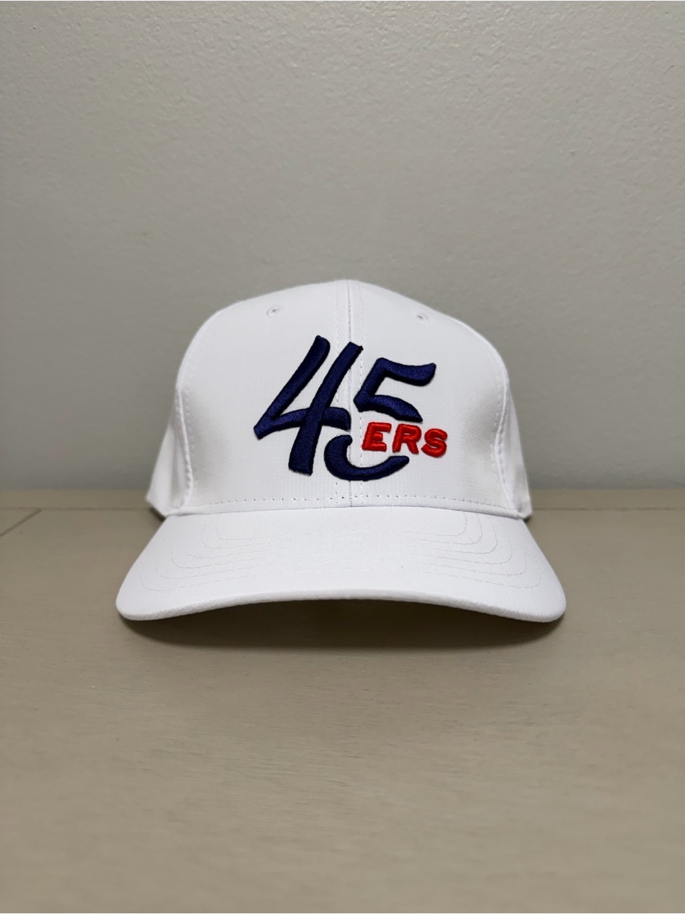 F45 Training 45ers White Ripstop Athletic Hat Cap OSFM Adjustable